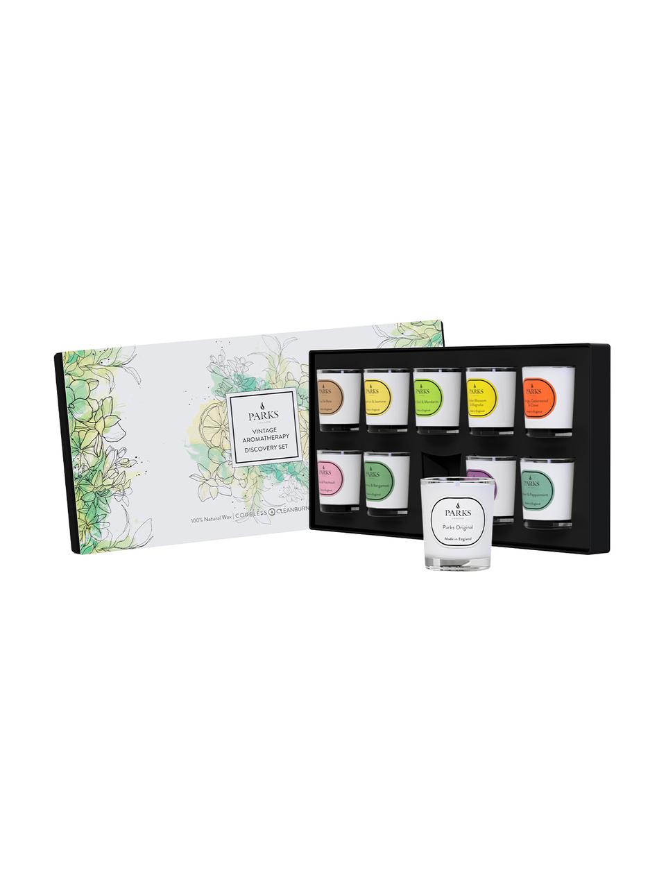 Komplet świec zapachowych Vintage Aromatherapy, 10 elem, Transparentny, wielobarwny, Ø 5 x W 5 cm