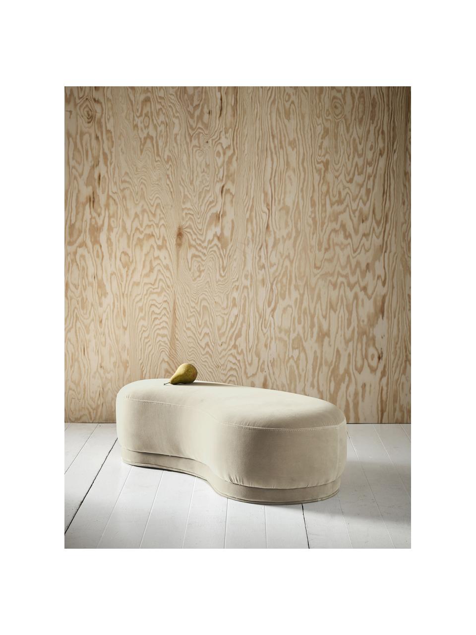 Samt-Kindersitzbank Coconino Mini, Bezug: Samt (89 % Baumwolle, 11 , Korpus: Holz, Samt Hellbeige, B 90 x T 43 cm