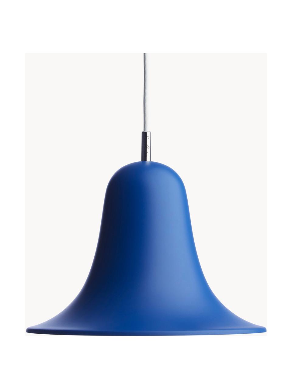 Petite suspension Pantop, design Verner Panton, Bleu, mat, Ø 23 x haut. 17 cm