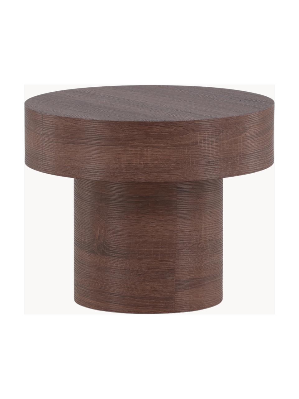 Table d'appoint ronde Malung, MDF avec stratifié papier, Bois foncé, Ø 50 x haut. 40 cm