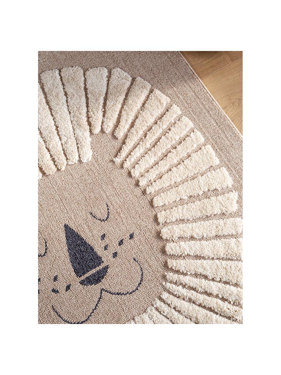 Dětský koberec se střapci a různou výškou povrchu Momo, 100 % polyester, Béžová, světle béžová, Š 90 cm, D 130 cm (velikost XS)