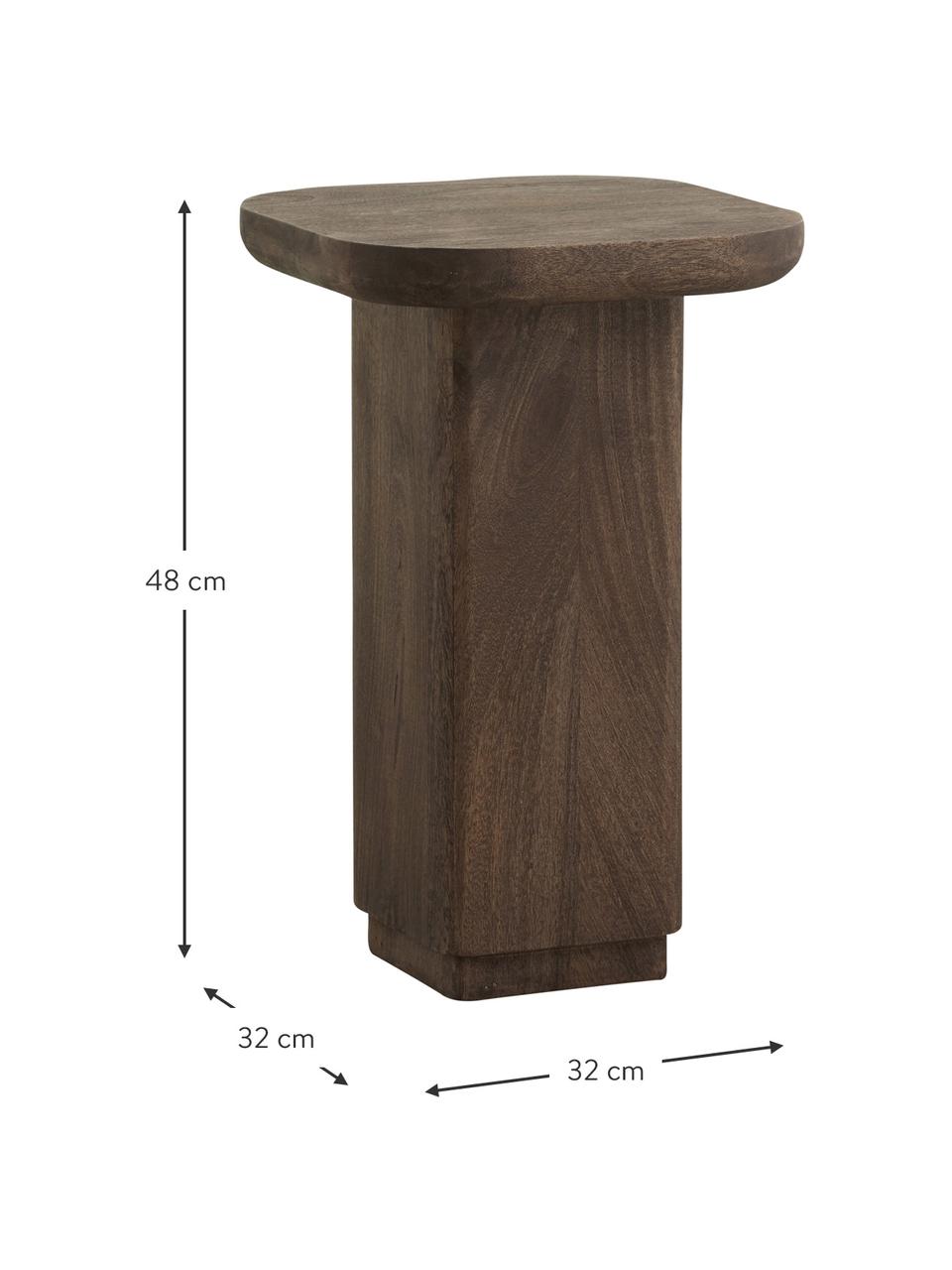 Pomocný stolík z mangového dreva Toke, Mangové drevo, Mangové drevo, Š 32 x V 48 cm