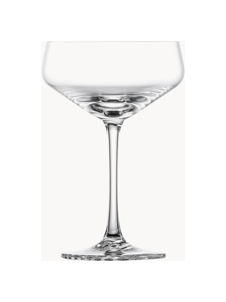 Copas pompadour de champán de cristal Echo, 4 uds., Cristal Tritan, Transparente, Ø 10 x Al 15 cm, 270 ml