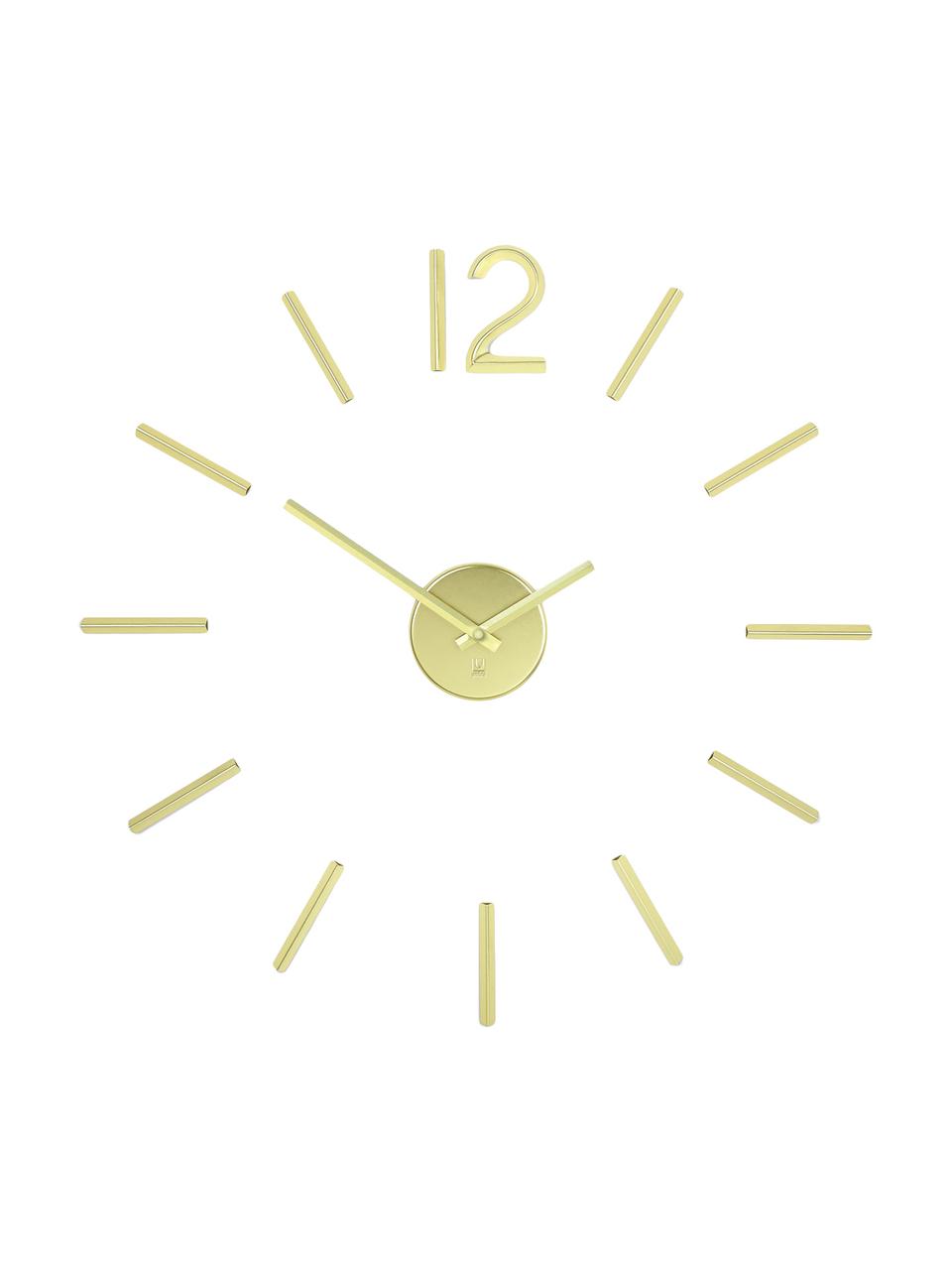 Reloj de pared Blink, Metal recubierto, Dorado, Ø 100 cm