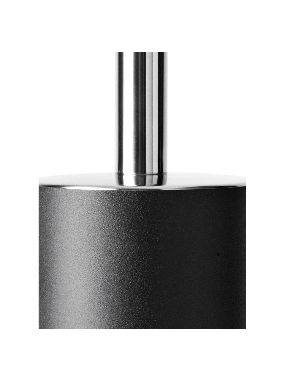 Toilettenbürste Matty aus Kunststoff mit Metallgriff, Metall, Kunststoff, Schwarz, Ø 10 x H 40 cm