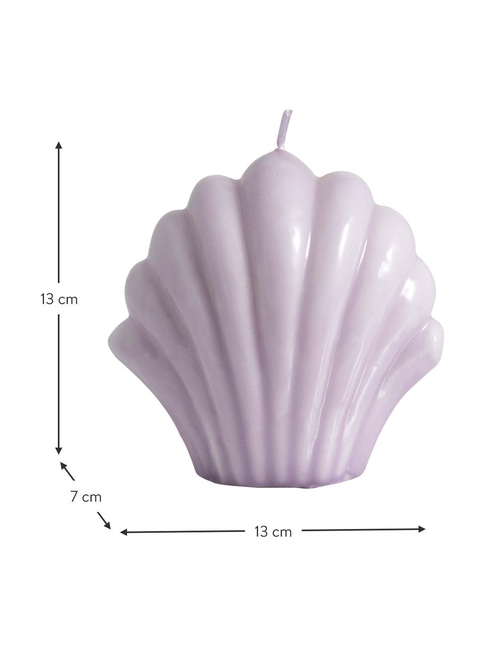 Bougie décorative formant un coquillage Ibo, Cire de paraffine, Lilas, Larg. 13 x haut. 13 cm