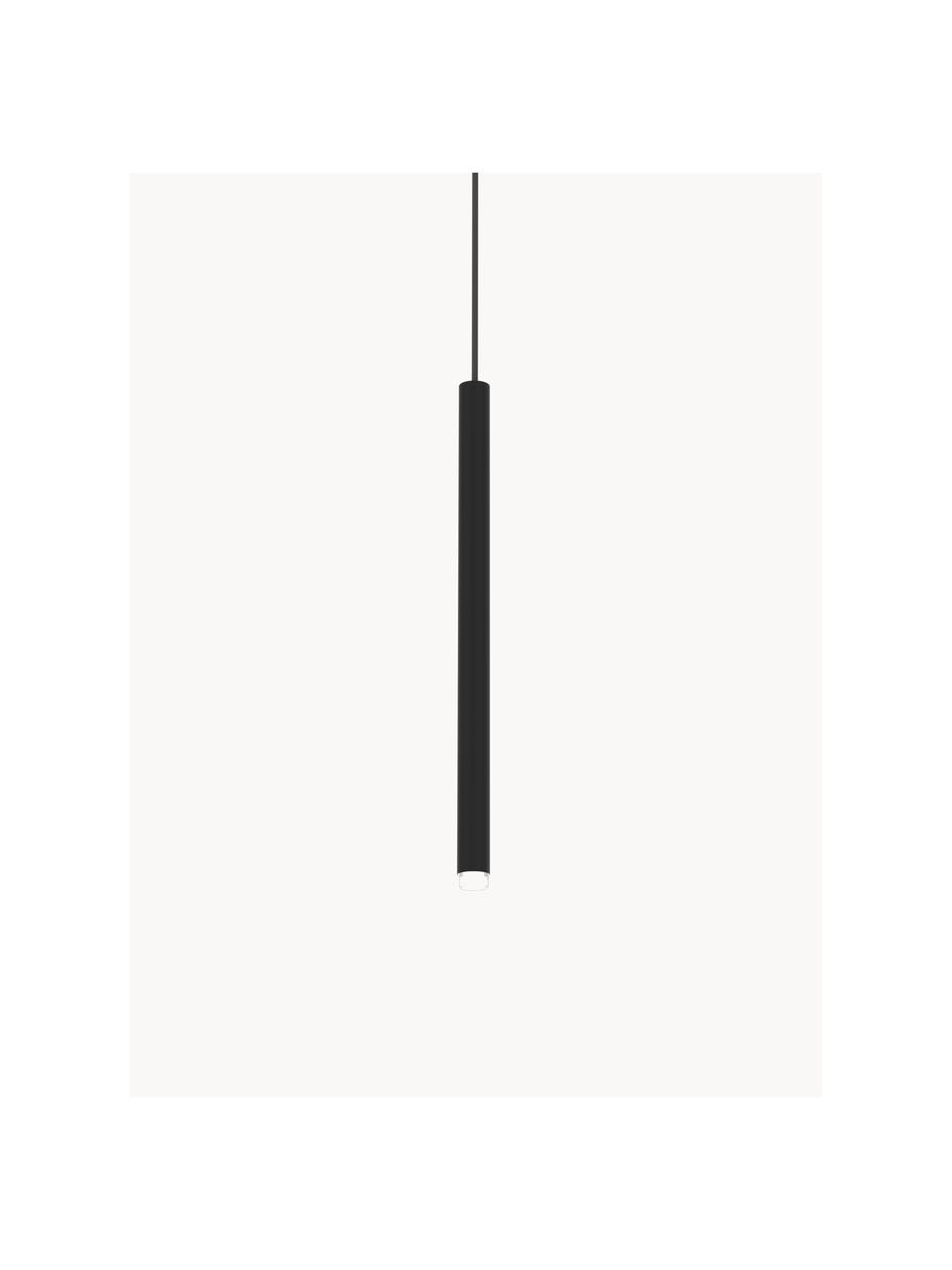 Handgemaakte hanglamp Monza, Lamp: gecoat metaal, Zwart, Ø 2 x H 40 cm