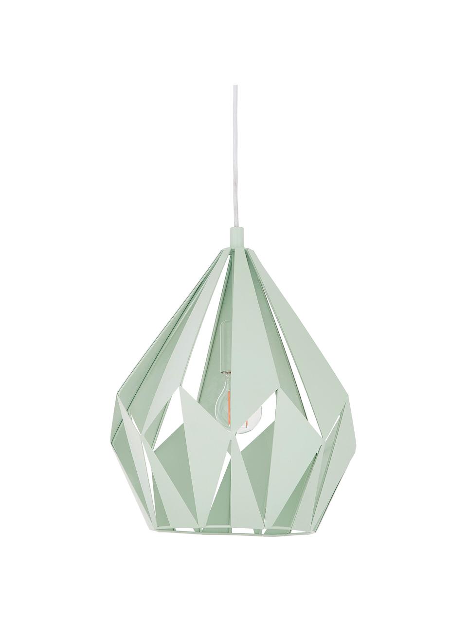 Lampa wisząca w stylu scandi Carlton, Jasny zielony, Ø 31 x W 40 cm