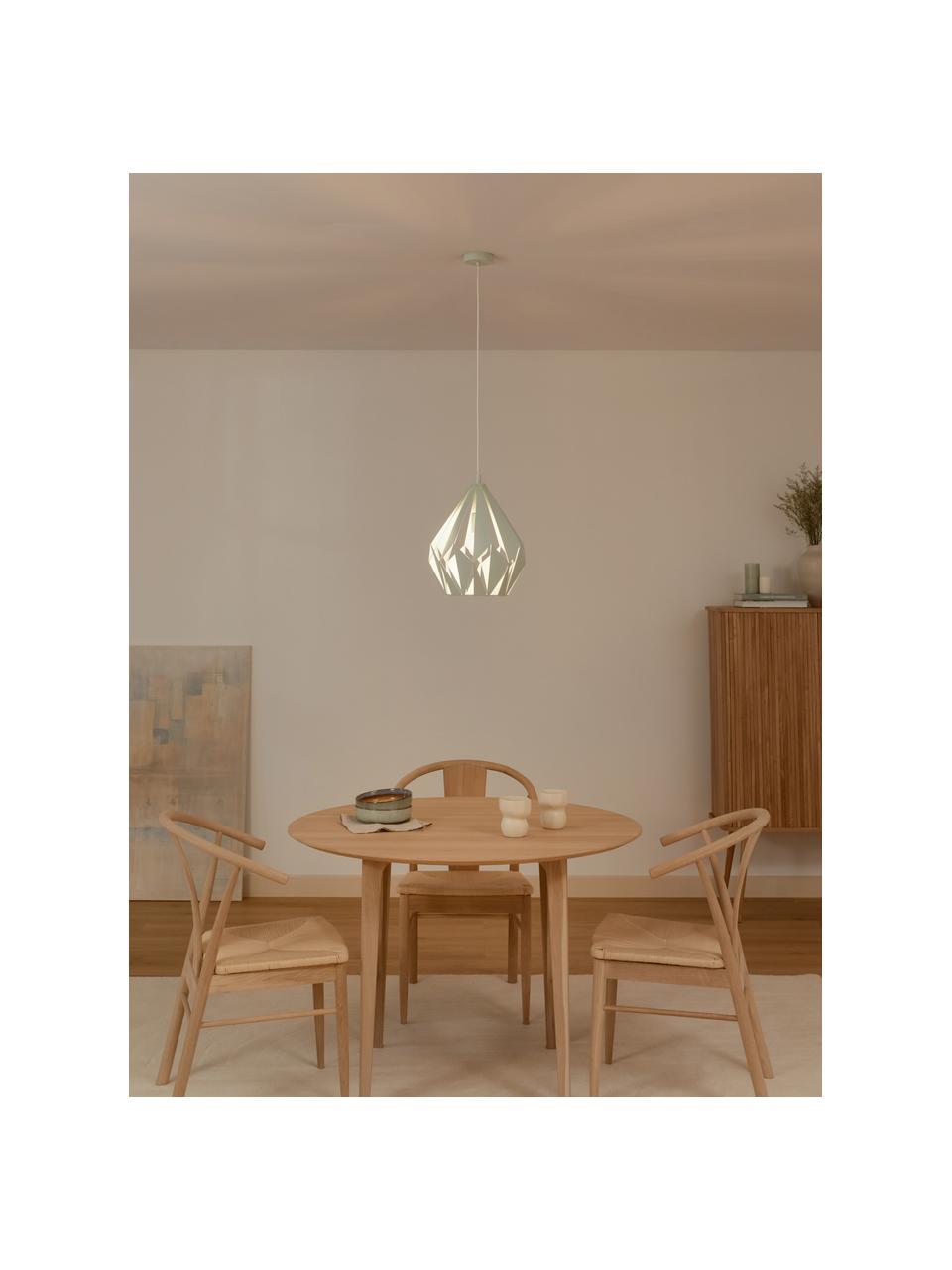 Scandi hanglamp Carlton, Lampenkap: gelakt staal, Mintgroen, Ø 31 x H 40 cm