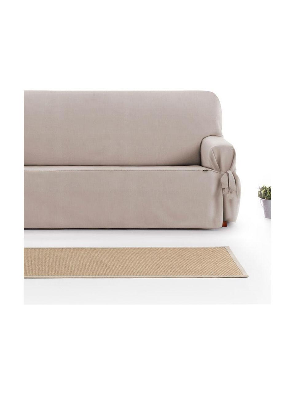 Funda de sofá Levante, 65% algodón, 35% poliéster, Gris verdoso, 2 plazas (160 x 110 cm)