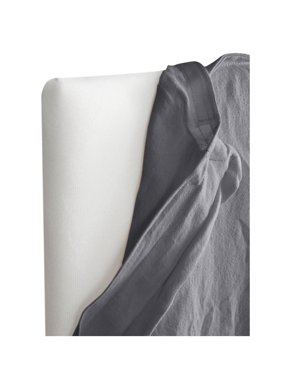 Tête de lit en lin Palma, Tissu gris foncé, larg. 160 x haut. 122 cm