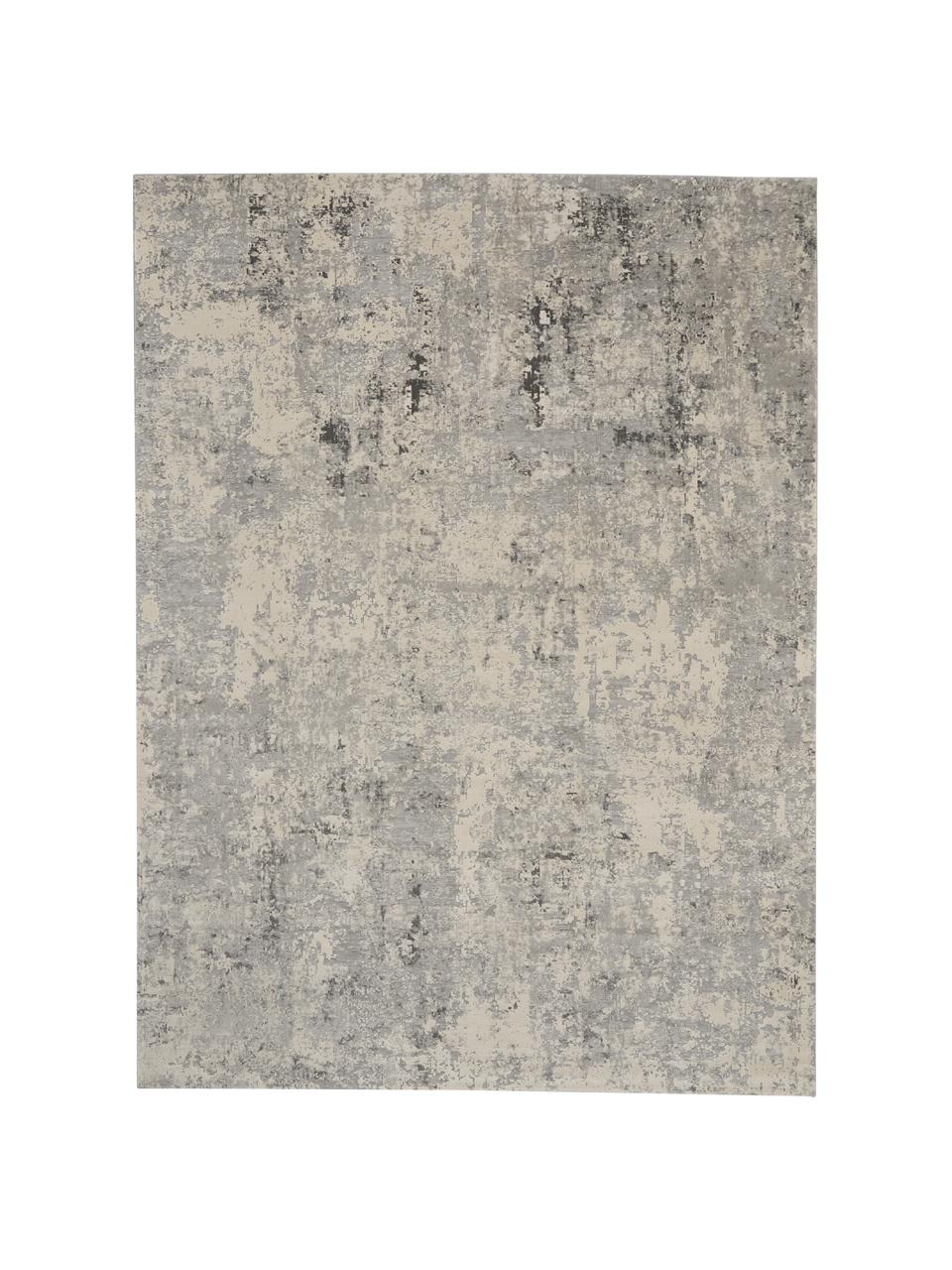 Tappeto fantasia a rilievo grigio/beige Rustic, Retro: lattice, Grigio, beige, Larg. 240 x Lung. 320 cm (taglia L)