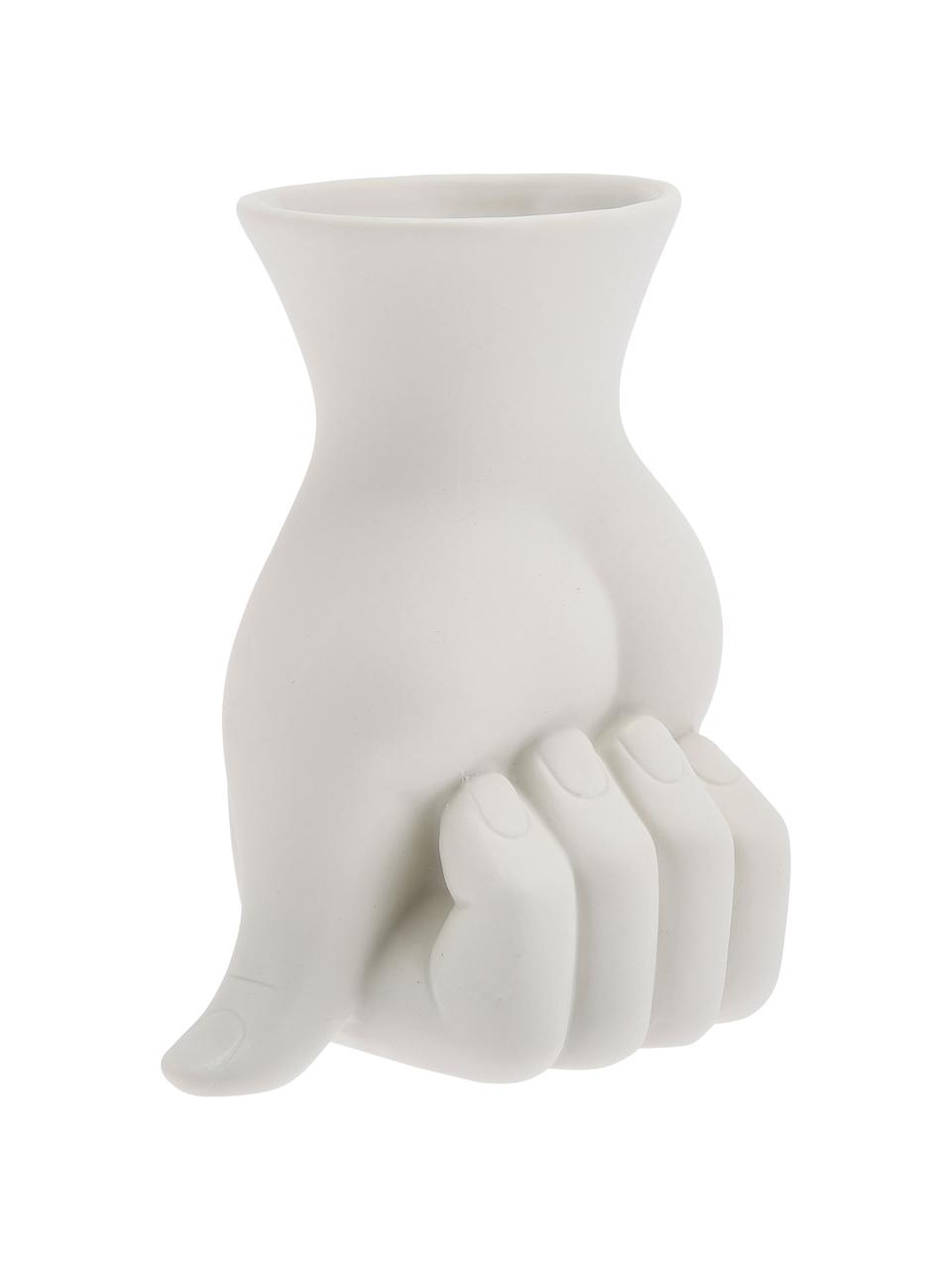 Jarrón de porcelana de diseño Marcel, diseñado por Jonathan Adler, Porcelana, Blanco, An 11 x Al 18 cm