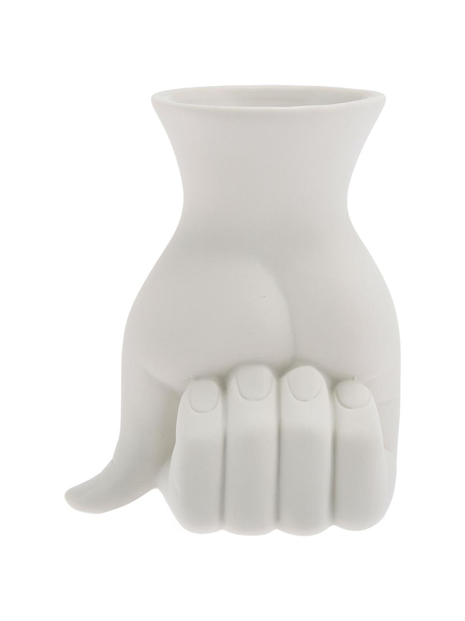 Malá dizajnérska váza z porcelánu Marcel, Porcelán, Biela, Š 11 x V 18 cm