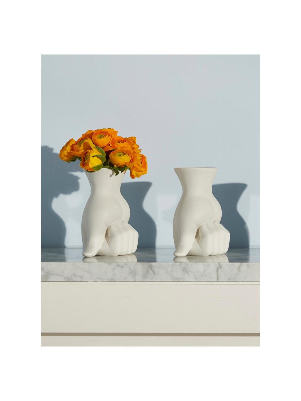 Malá porcelánová váza Marcel, Porcelán, Bílá, Š 11 cm, V 18 cm