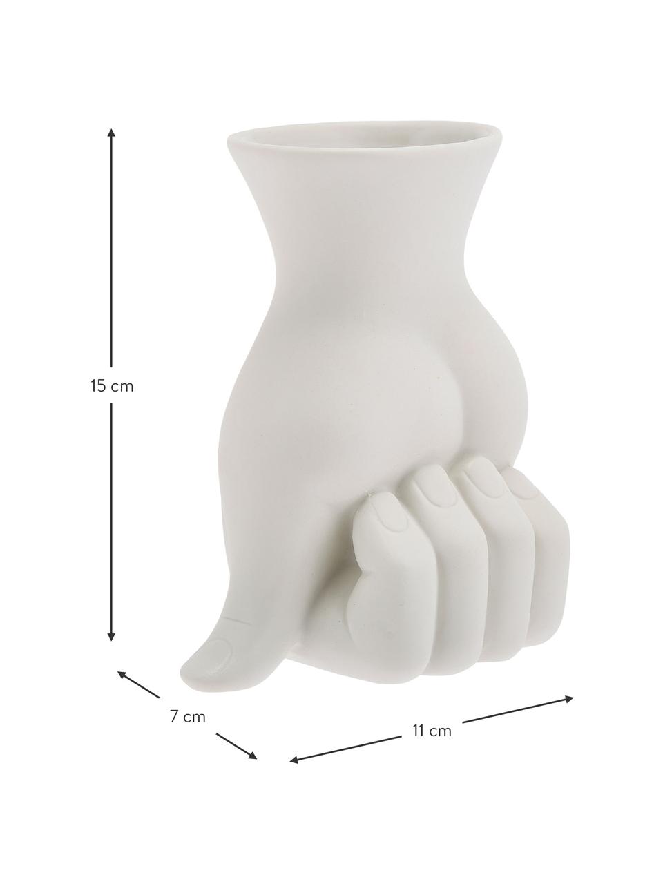 Petit vase design porcelaine blanc Jonathan Adler Marcel, Porcelaine, Blanc, larg. 11 x haut. 18 cm