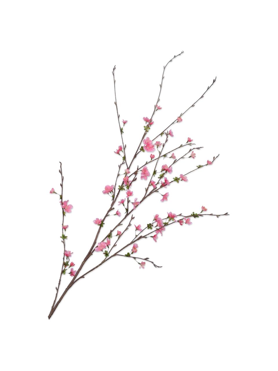 Ramo di fiori di ciliegio artificiale rosa, Materiale sintetico, filo metallico, Rosa, Lung. 97 cm