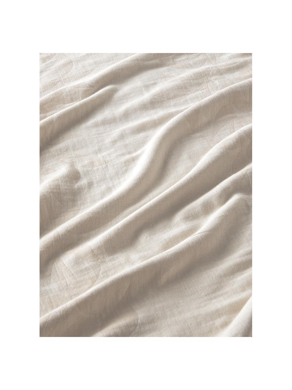 Musselin-Bettdeckenbezug Jasmina mit floralem Muster, Webart: Musselin Fadendichte 205 , Beige, B 200 x L 200 cm
