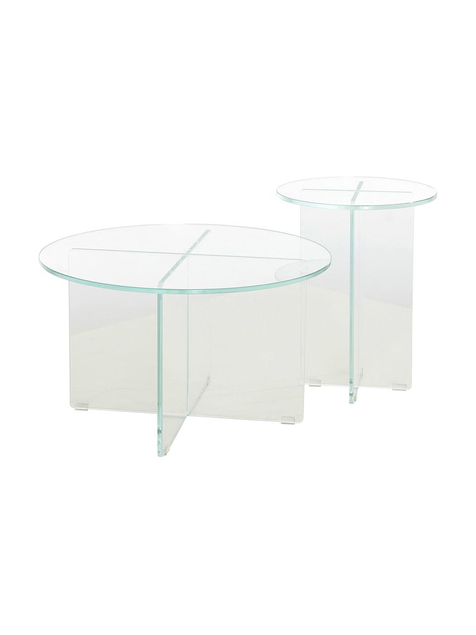 Kulatý konferenční stolek se skleněnou deskou Iris, Transparentní, Ø 60 cm