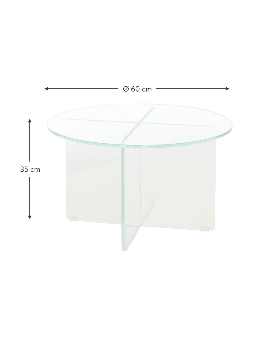 Okrúhly konferenčný stolík so sklenenou doskou Iris, Priehľadná, Ø 60 cm