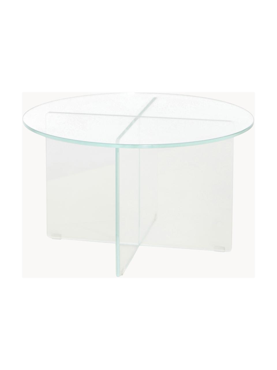Runder Couchtisch Iris mit Glasplatte, Tischplatte: Glas, gehärtet, Gestell: Glas, gehärtet, Transparent, Ø 60 cm