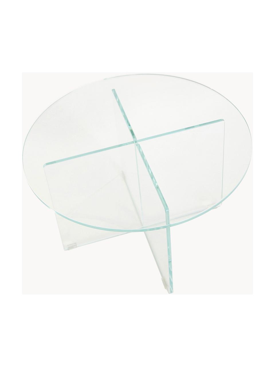 Table basse ronde en verre Iris, Verre, durci, Transparent, Ø 60 cm