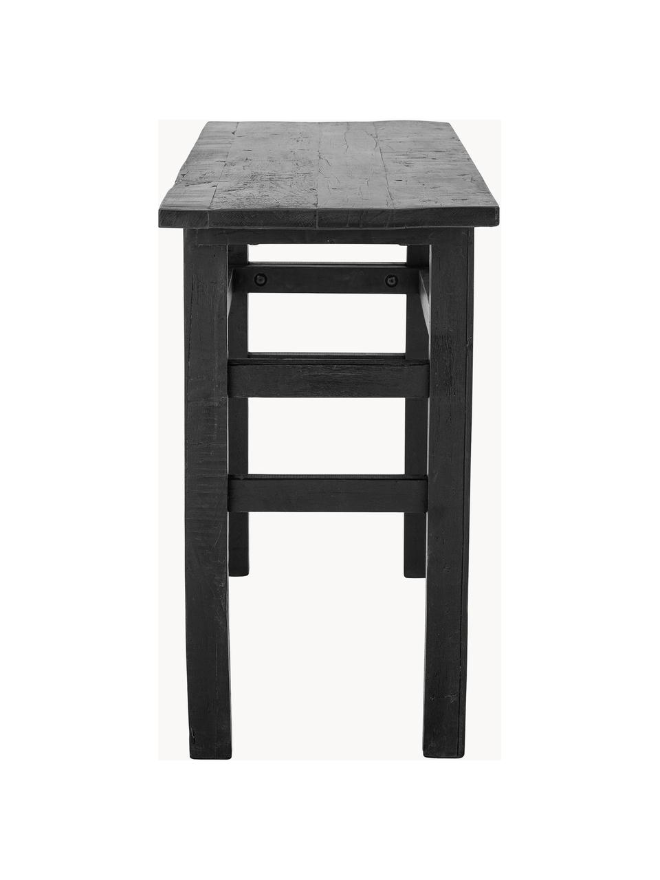 Dřevěný konzolový stolek Riber, Dřevo, Černá, Š 153 cm, V 87 cm