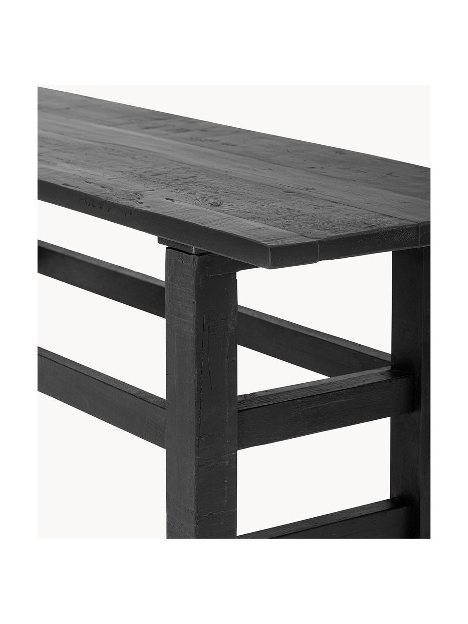 Dřevěný konzolový stolek Riber, Dřevo, Černá, Š 153 cm, V 87 cm