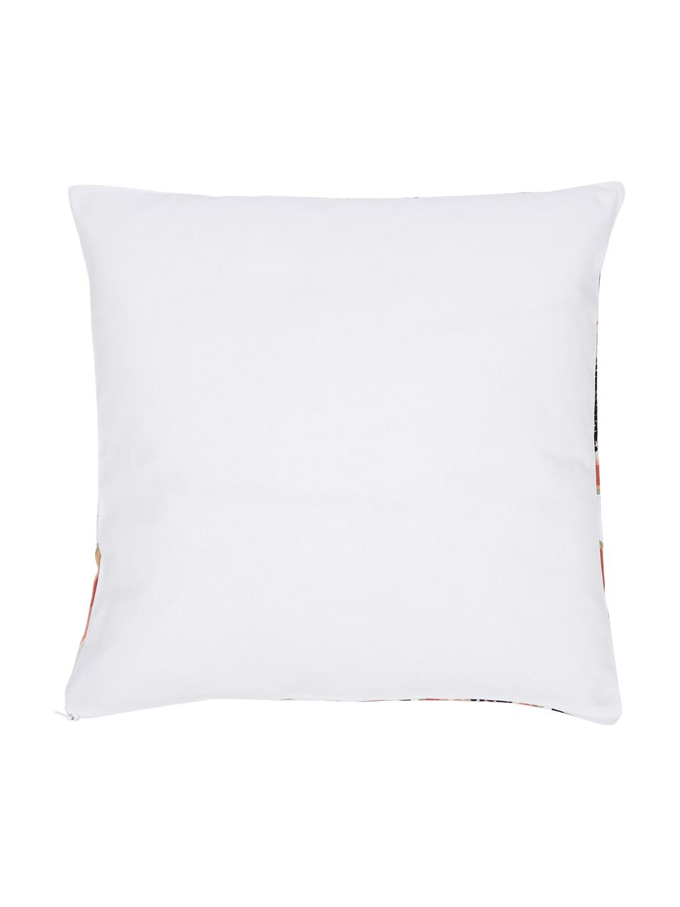 Housse de coussin 45x45 Papaya, 100 % coton, Blanc, noir, orange, larg. 45 x long. 45 cm