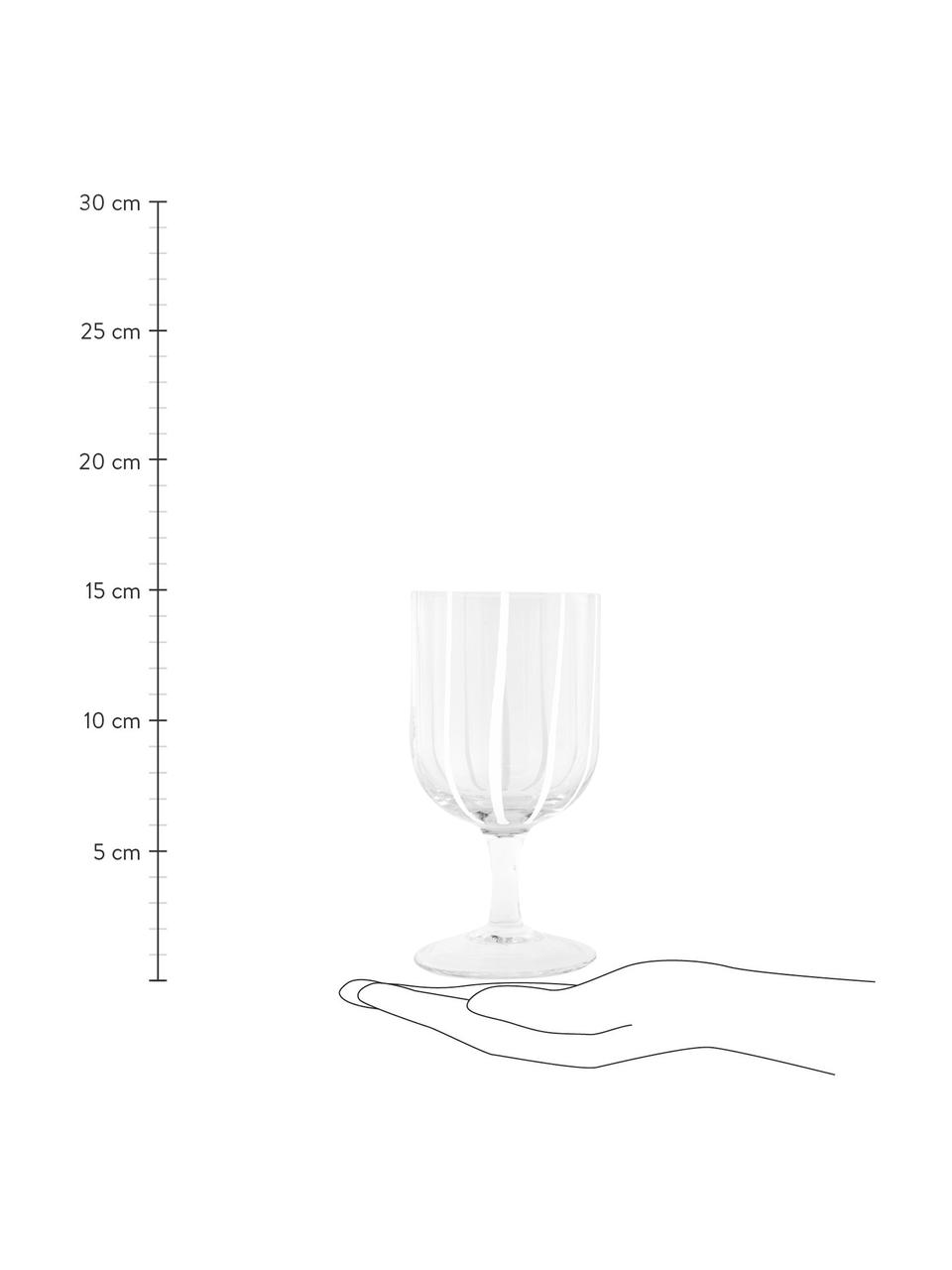 Mondgeblazen rode wijnglazen Mizu, 2 stuks, Glas, Transparant, wit, Ø 8 x H 15 cm, 350 ml
