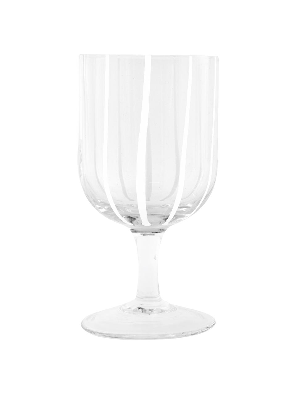 Verres à vin rouge soufflés bouche Mizu, 2 pièces, Verre, Transparent, blanc, Ø 8 x haut. 15 cm, 350 ml