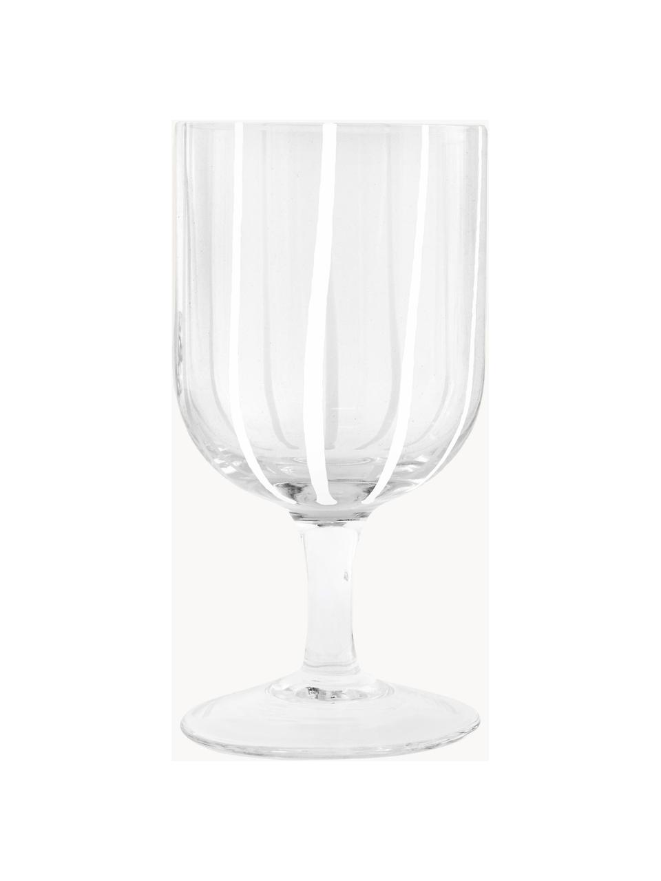 Copas de vino soplada artesanalmente Mizu, 2 uds, Vidrio, Transparente, blanco, Ø 8 x Al 15 cm, 350 ml