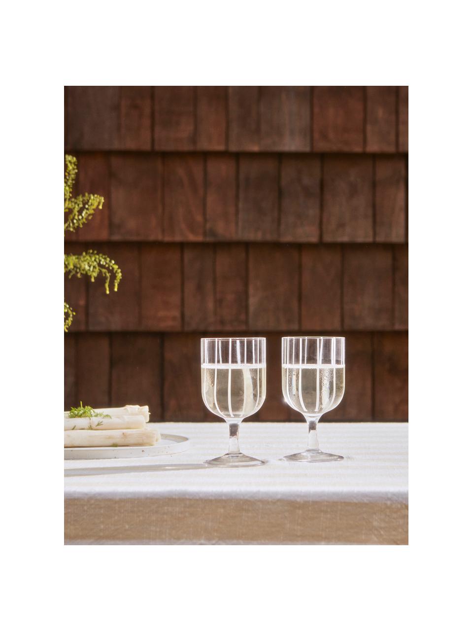 Bicchieri per vino rosso in vetro soffiato 2 pz, Vetro, Trasparente, bianco, Ø 8 x Alt. 15 cm, 350 ml