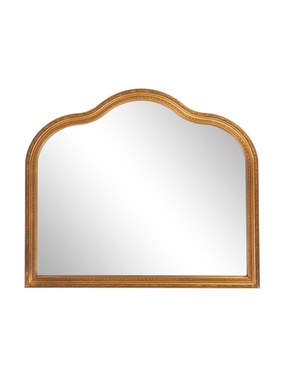 Espejo de pared de madera Muriel, estilo barroco, Espejo: cristal, Parte trasera: metal, tablero de fibras , Dorado, An 90 x Al 77 cm