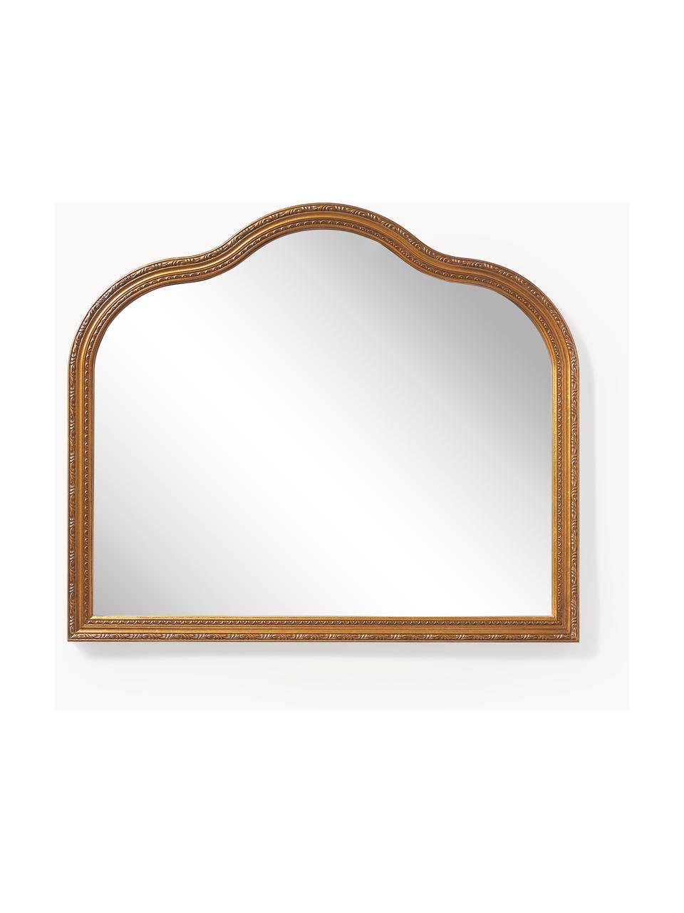 Specchio da parete barocco Muriel, Cornice: Legno massiccio certifica, Superficie: vetro a specchio, Retro: metallo, pannello di fibr, Dorato, Larg. 90 x Alt. 77 cm