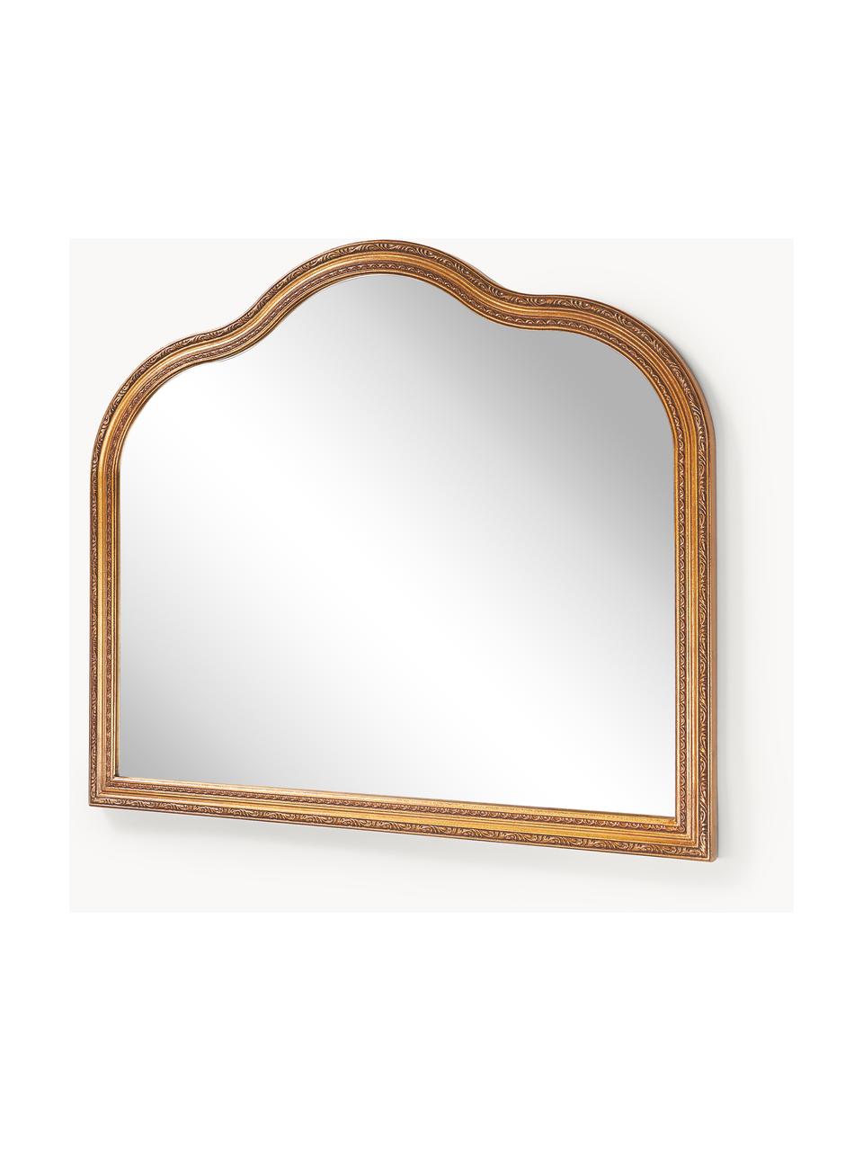 Barock-Wandspiegel Muriel, Rahmen: Massivholz, FSC-zertifizi, Spiegelfläche: Spiegelglas, Rückseite: Metall, Mitteldichte Holz, Goldfarben, B 90 x H 77 cm