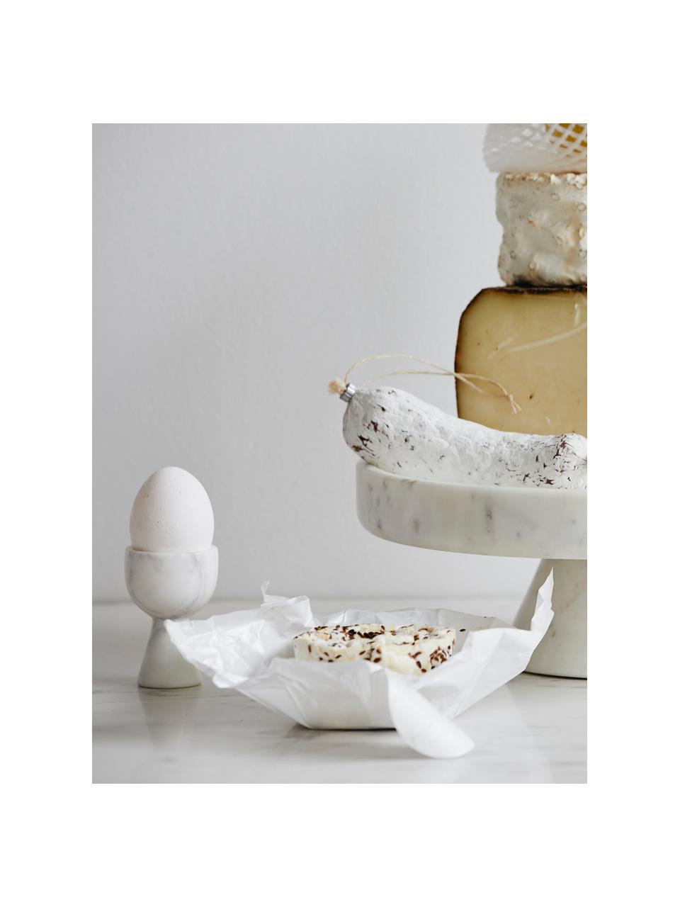 Soporte de huevo de mármol Isop, Mármol, Blanco, Ø 5 x Al 7 cm