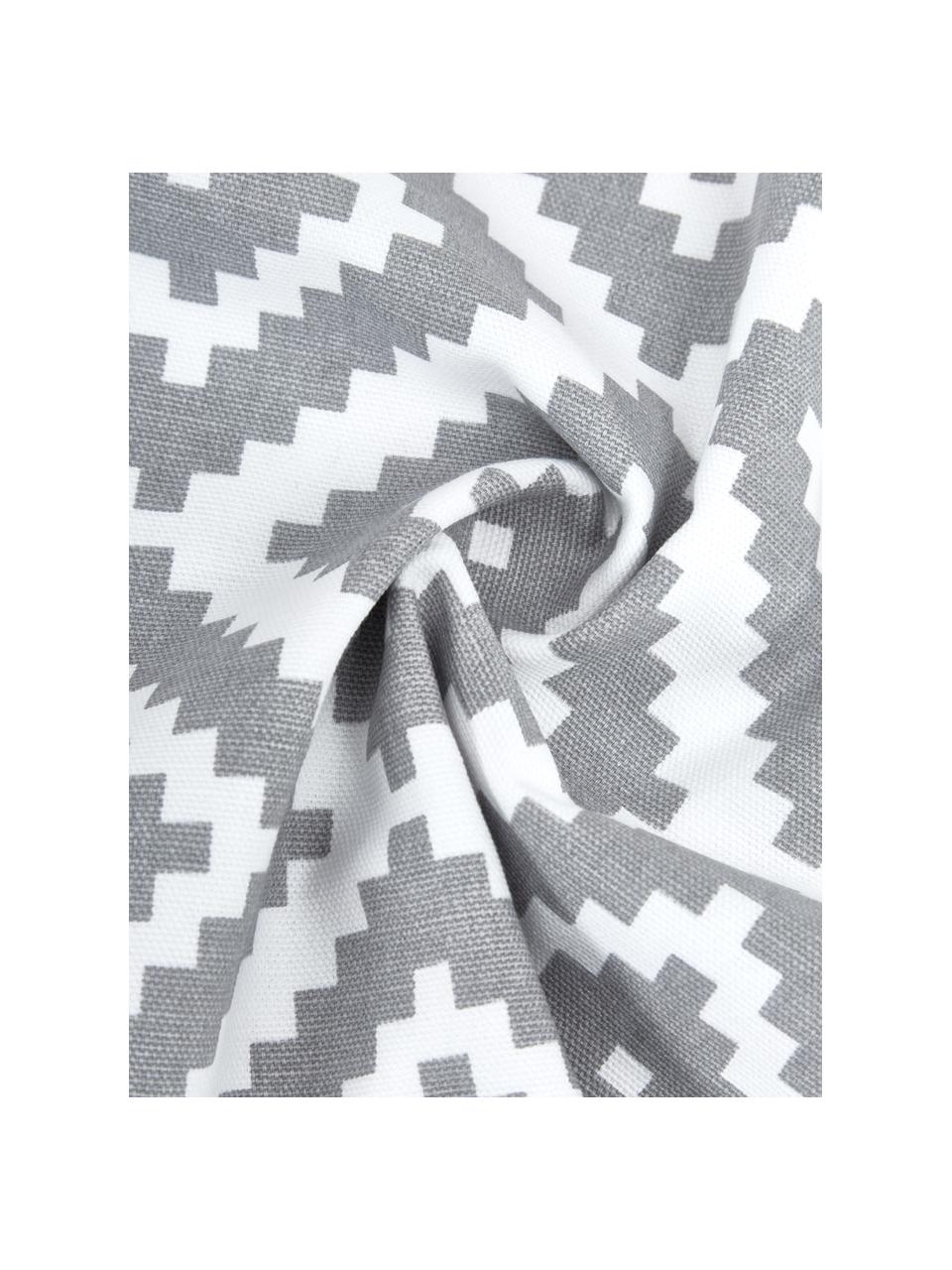 Kissenhülle Miami mit grafischem Muster, 100% Baumwolle, Grau, B 45 x L 45 cm