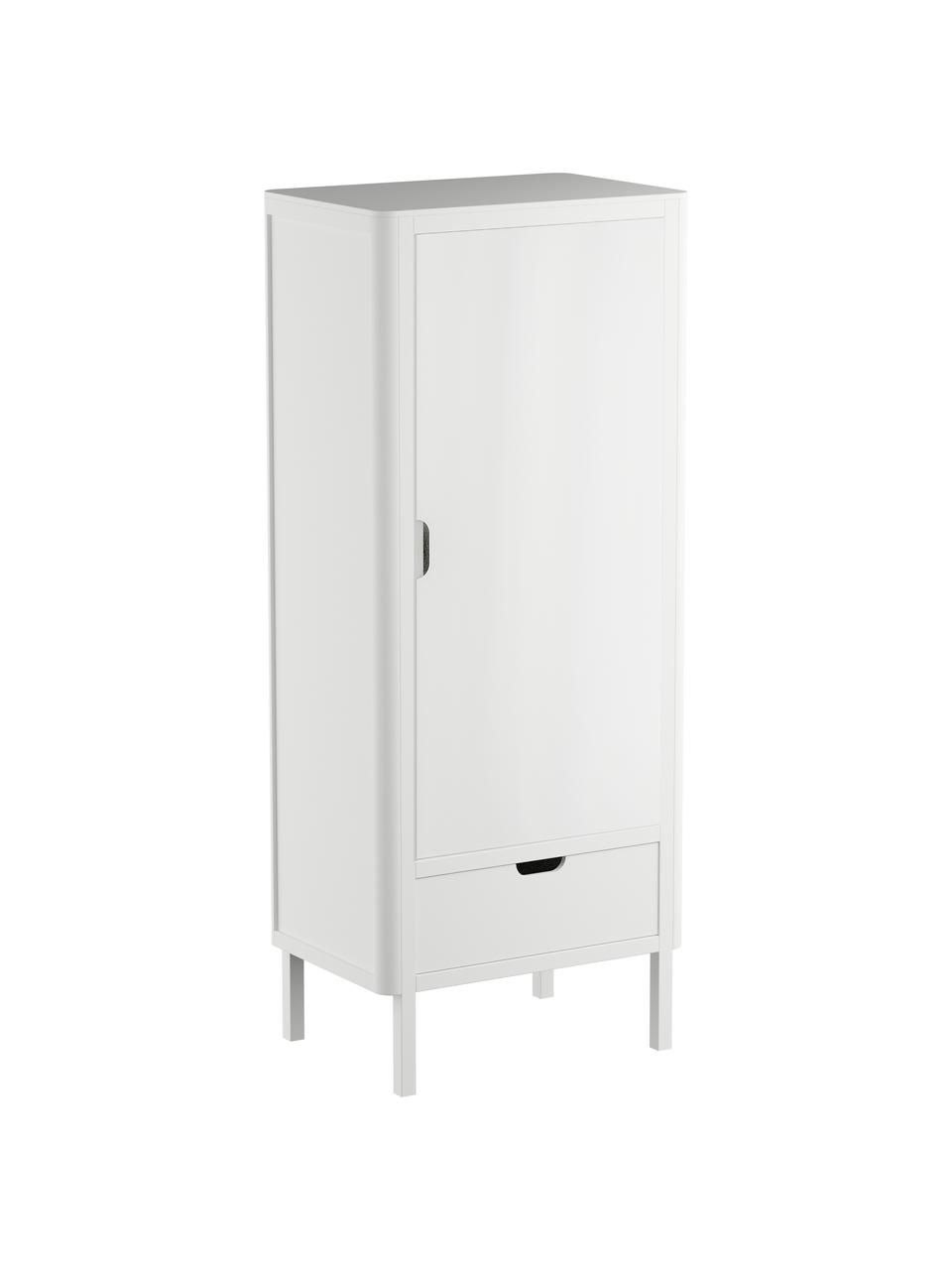 Houten kledingkast Classic, Beukenhout, grenenhout, gelakt MDF met VOC-vrije verf, Wit, B 74 x H 180 cm