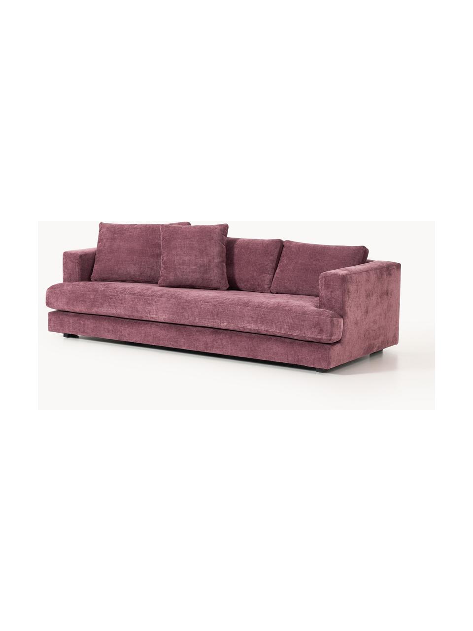 Sofa Tribeca (3-Sitzer), Bezug: 100 % Polyester Der strap, Gestell: Buchenholz, Kiefernholz, , Webstoff Aubergine, B 228 x T 104 cm