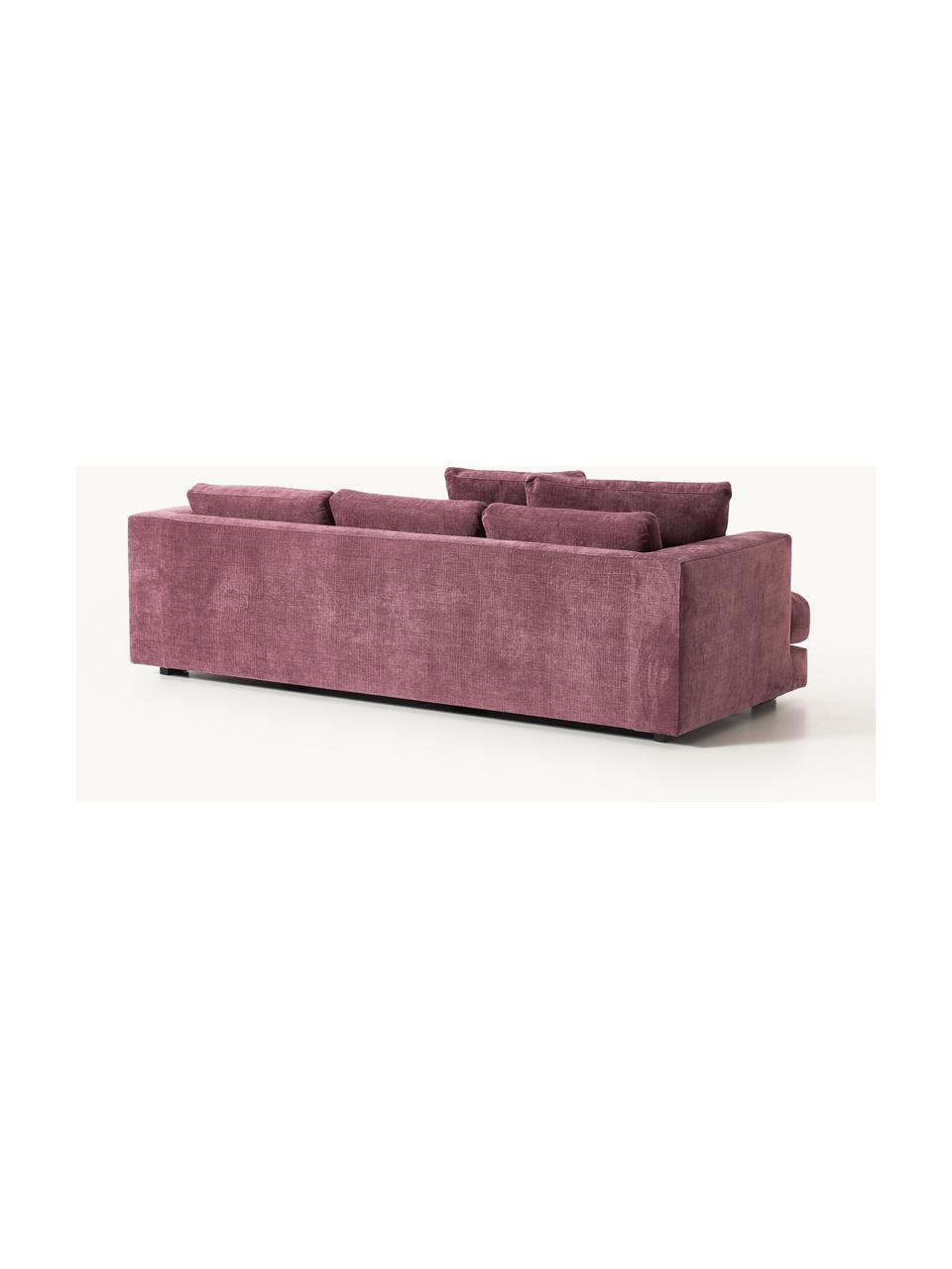 Sofa Tribeca (3-Sitzer), Bezug: 100 % Polyester Der strap, Gestell: Buchenholz, Kiefernholz, , Füße: Kiefernholz Dieses Produk, Webstoff Aubergine, B 228 x T 104 cm