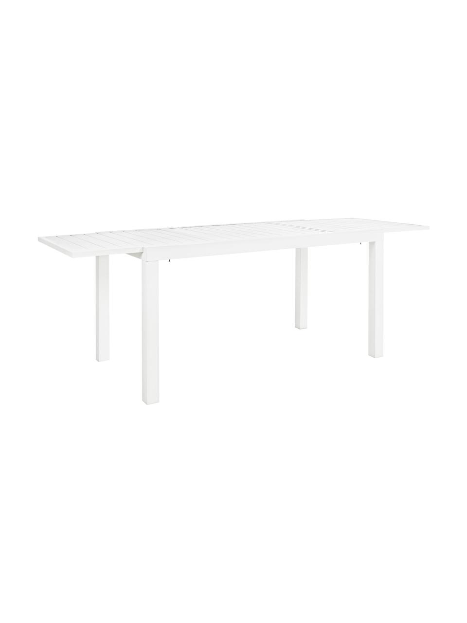 Table de jardin blanche extensible Hilde, de différentes tailles, Blanc, larg. de 160 à 240 x prof. 90 cm