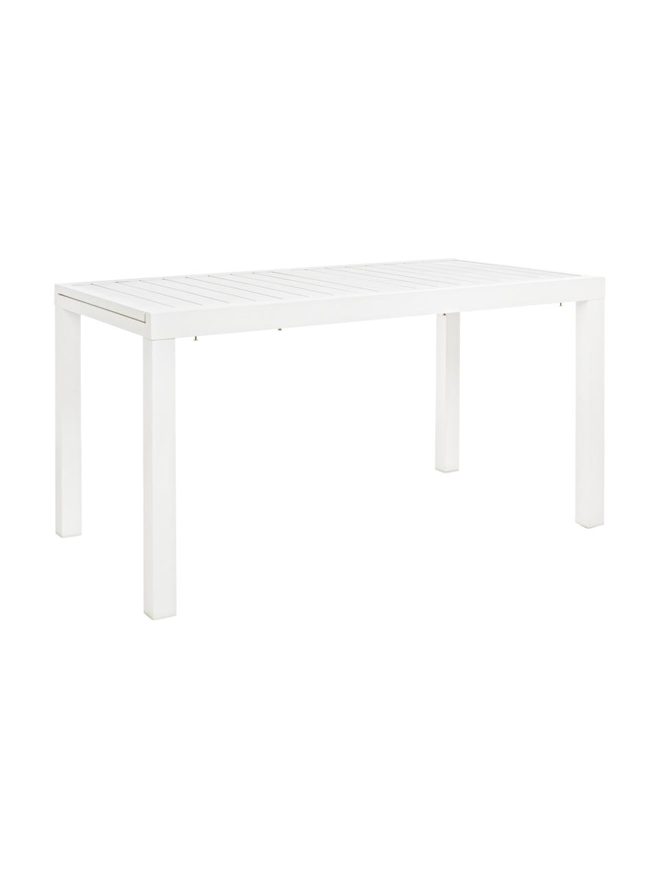 Table de jardin blanche extensible Hilde, de différentes tailles, Blanc, larg. de 160 à 240 x prof. 90 cm