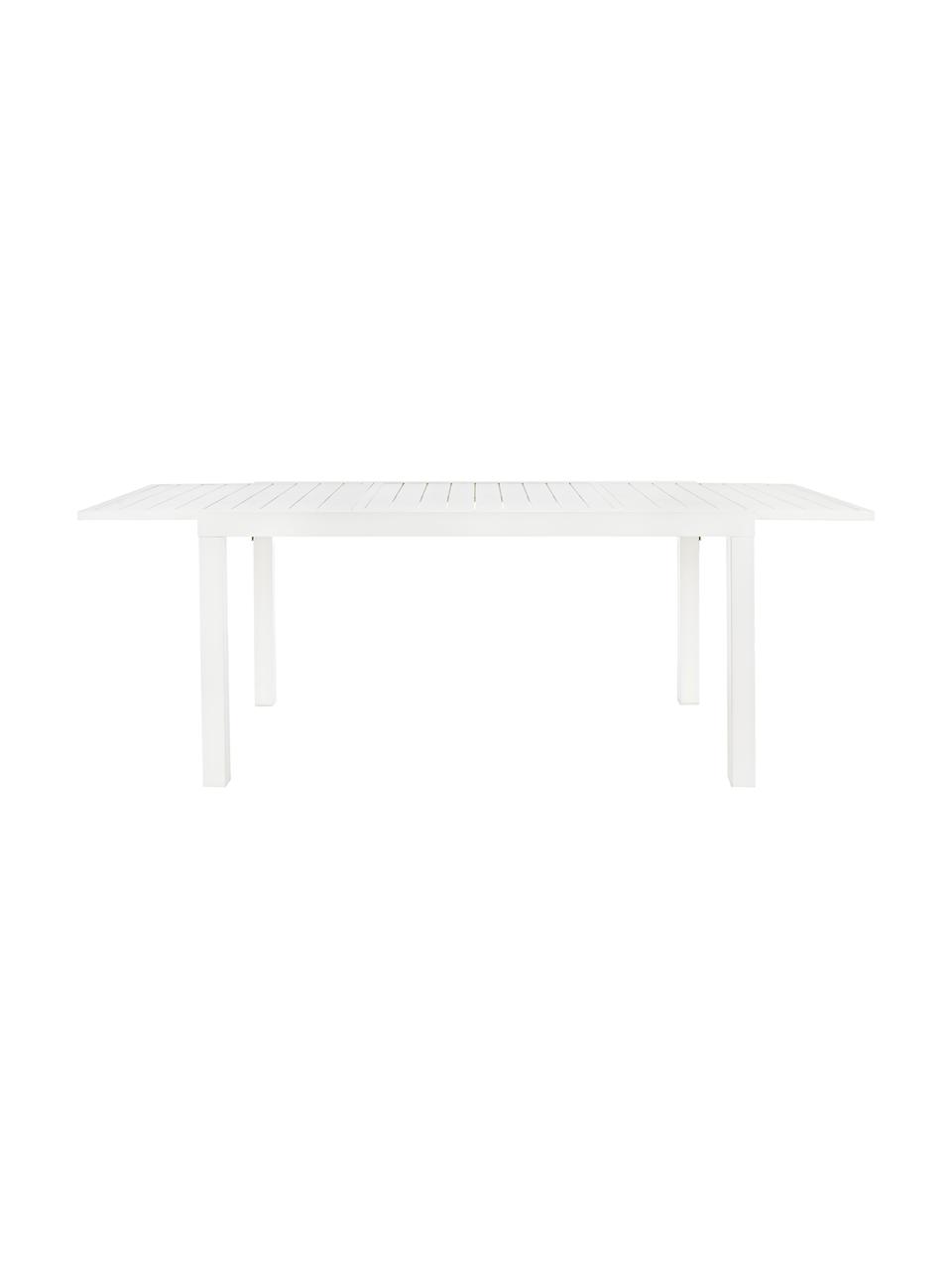 Mesa para exterior extensible Hilde, tamaños diferentes, Blanco, An 160-240 x F 90 cm