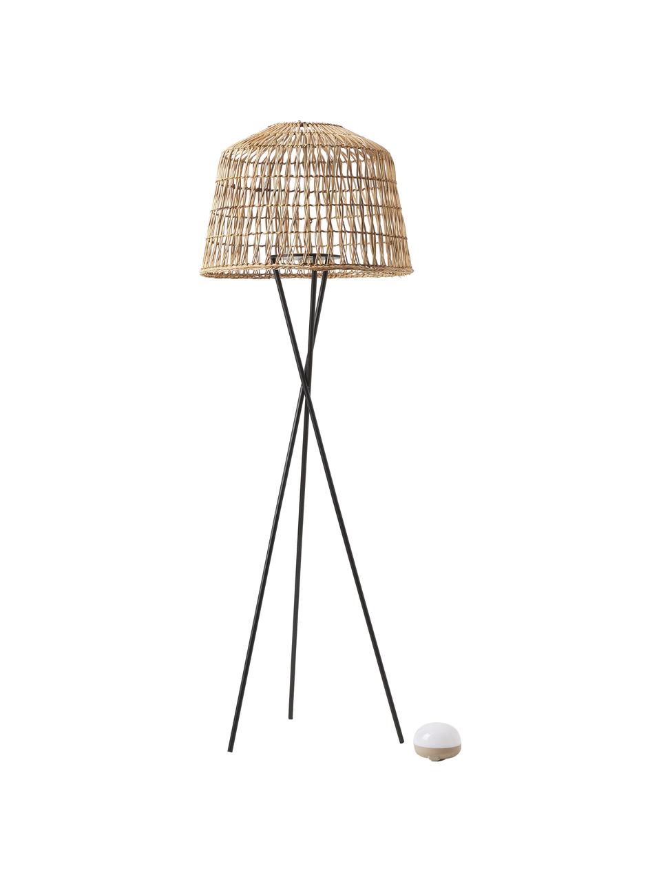 Lampa podłogowa trójnóg LED z funkcją przyciemniania Amalfi, Brązowy, czarny, Ø 49 x W 148 cm