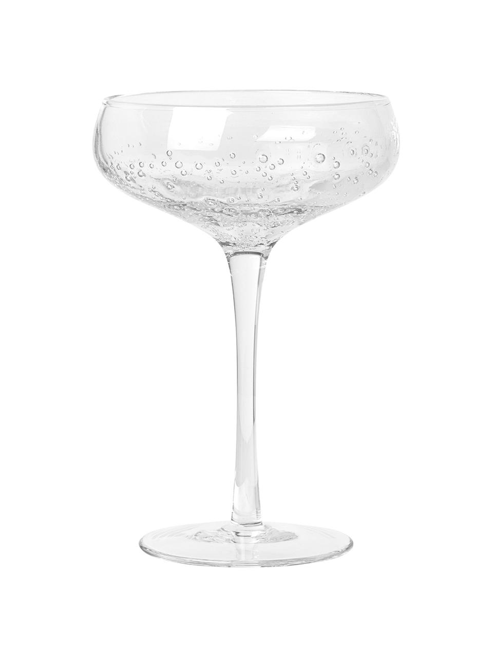 Mondgeblazen champagneglas Bubble, 4 stuks, Glas, Transparant, Ø 11 x H 16 cm, 200 ml