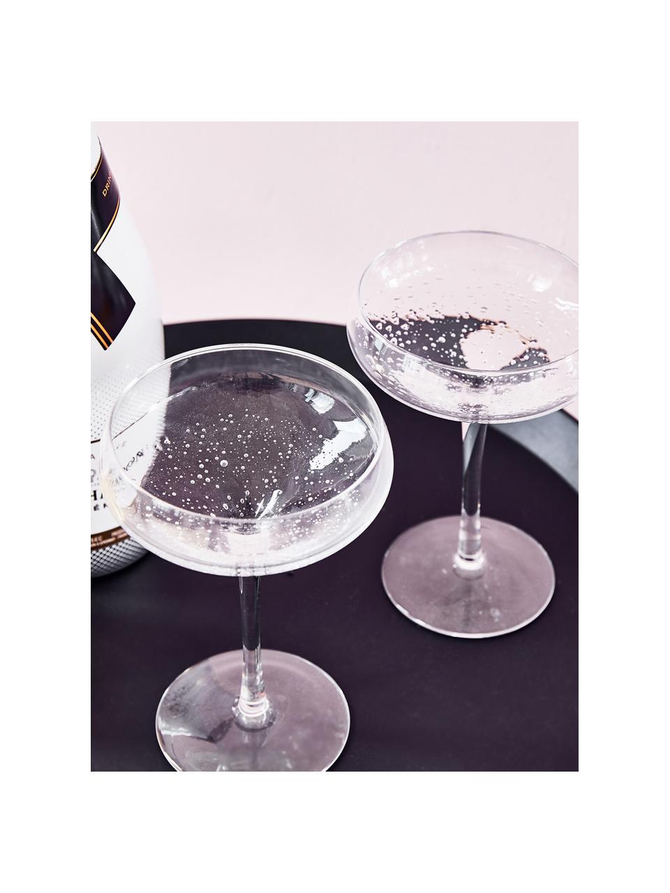 Coupes à champagne soufflées bouche Bubble, 4 pièces, Verre, Transparent, Ø 11 x haut. 16 cm, 200 ml