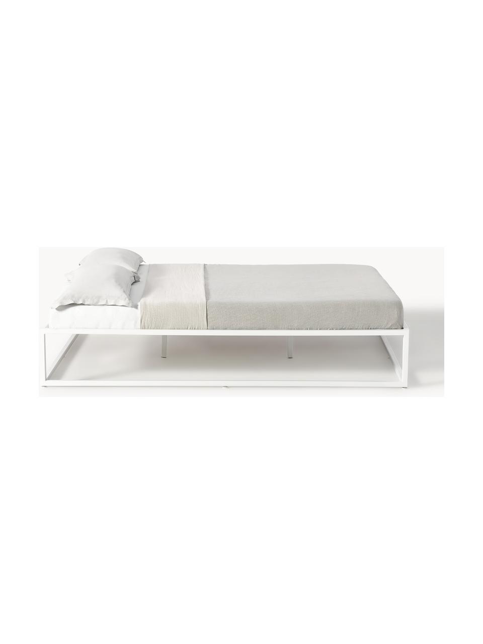 Cama de metal Neptun, Metal con pintura en polvo, Blanco, Cama 180/200 cm (260 x 220 cm)