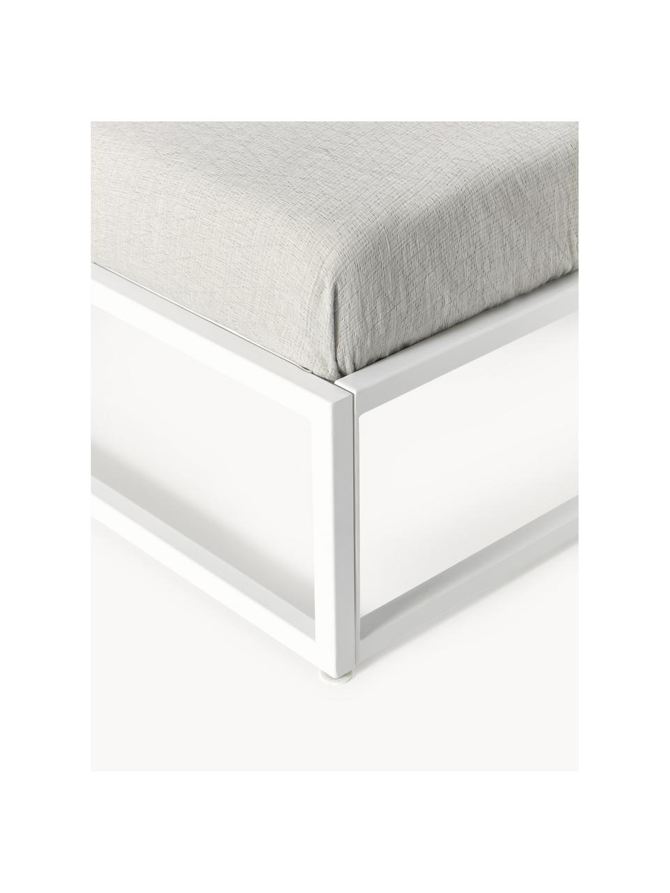 Letto in metallo Neptun, Metallo verniciato a polvere, Bianco, Larg. 180 x Lung. 200 cm
