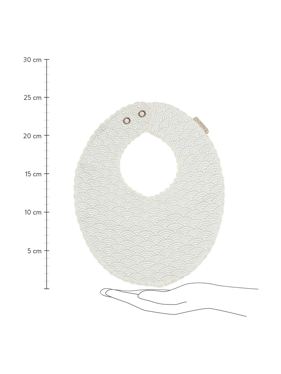 Śliniak Protect, 100% bawełna organiczna, Szary, biały, S 20 x D 23 cm